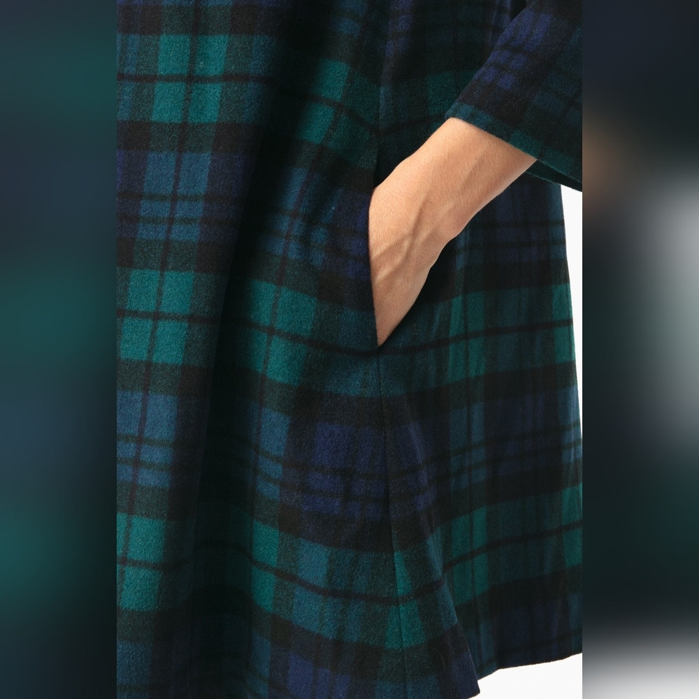 NWT TUCKERNUCK Blackwatch Plaid Daphne Dress Green Wool Blend Plus Size … - Picture 7 of 9